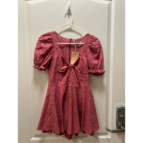 Maggie Sweet Kimberly overall dress _  pink  Romper Playsuit size S NWT. - Picture 2 of 6